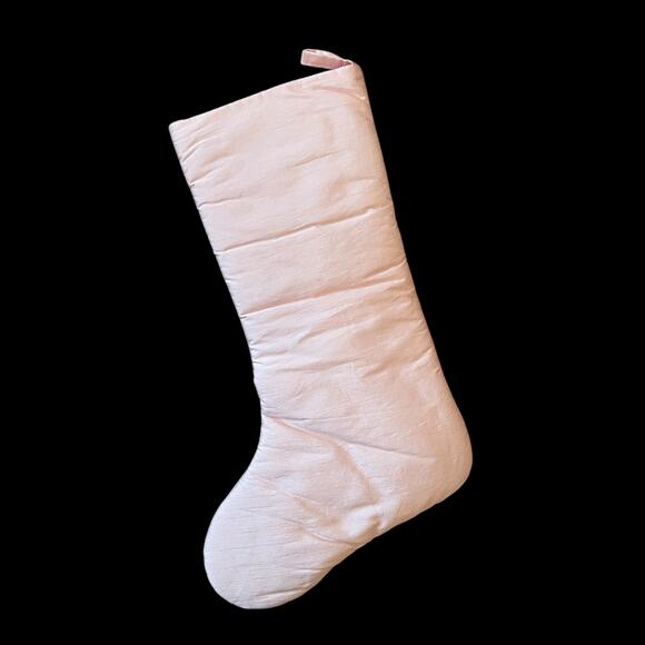 NEW Neiman Marcus Blush Pink Beaded Christmas Stocking Luxury Holiday Decor - Picture 13 of 15